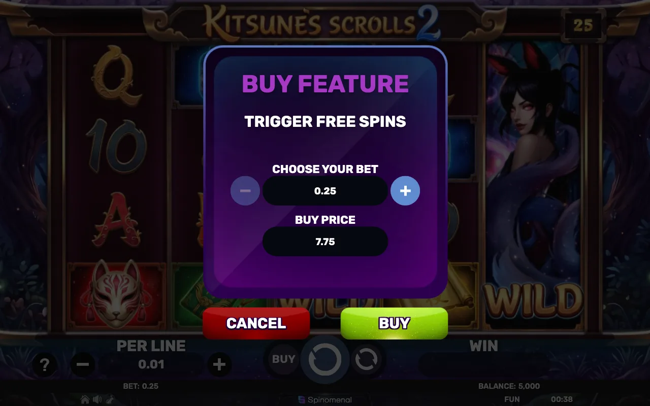 Buying the feature — Kitsunes Scrolls 2