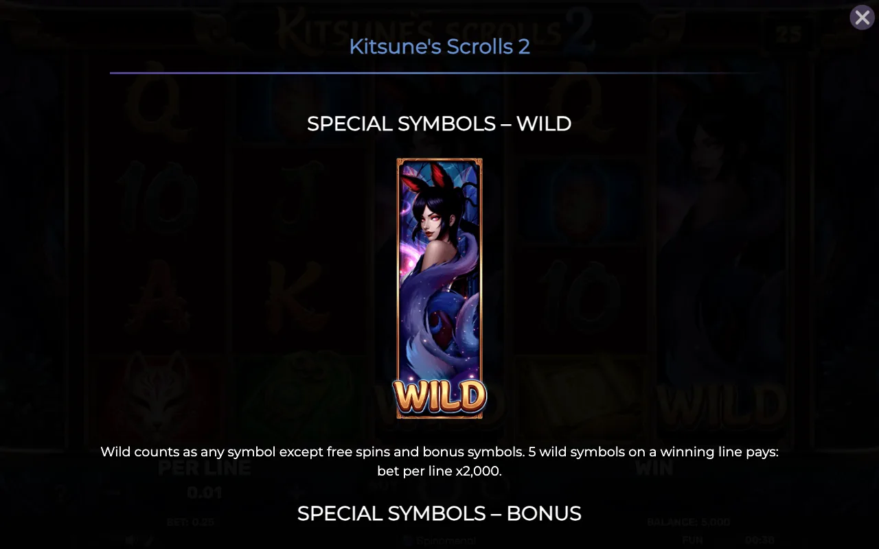 Special symbols - wild — Kitsunes Scrolls 2