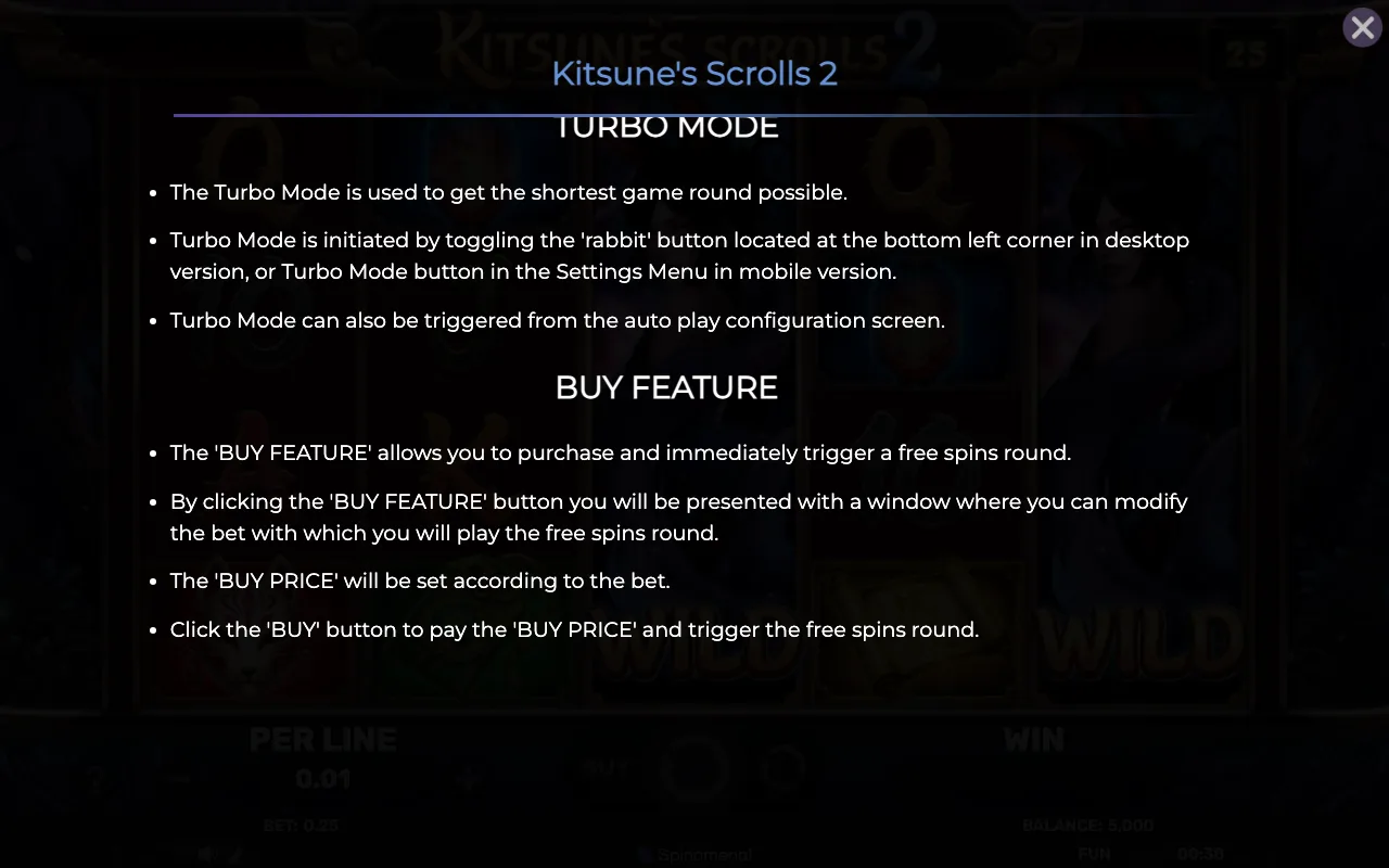 Buy feature — Kitsunes Scrolls 2