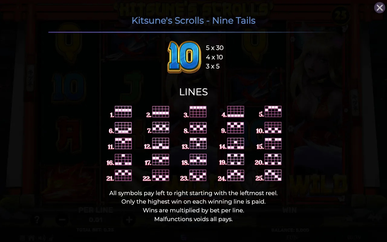 Lines — Kitsunes Scrolls Nine Tails