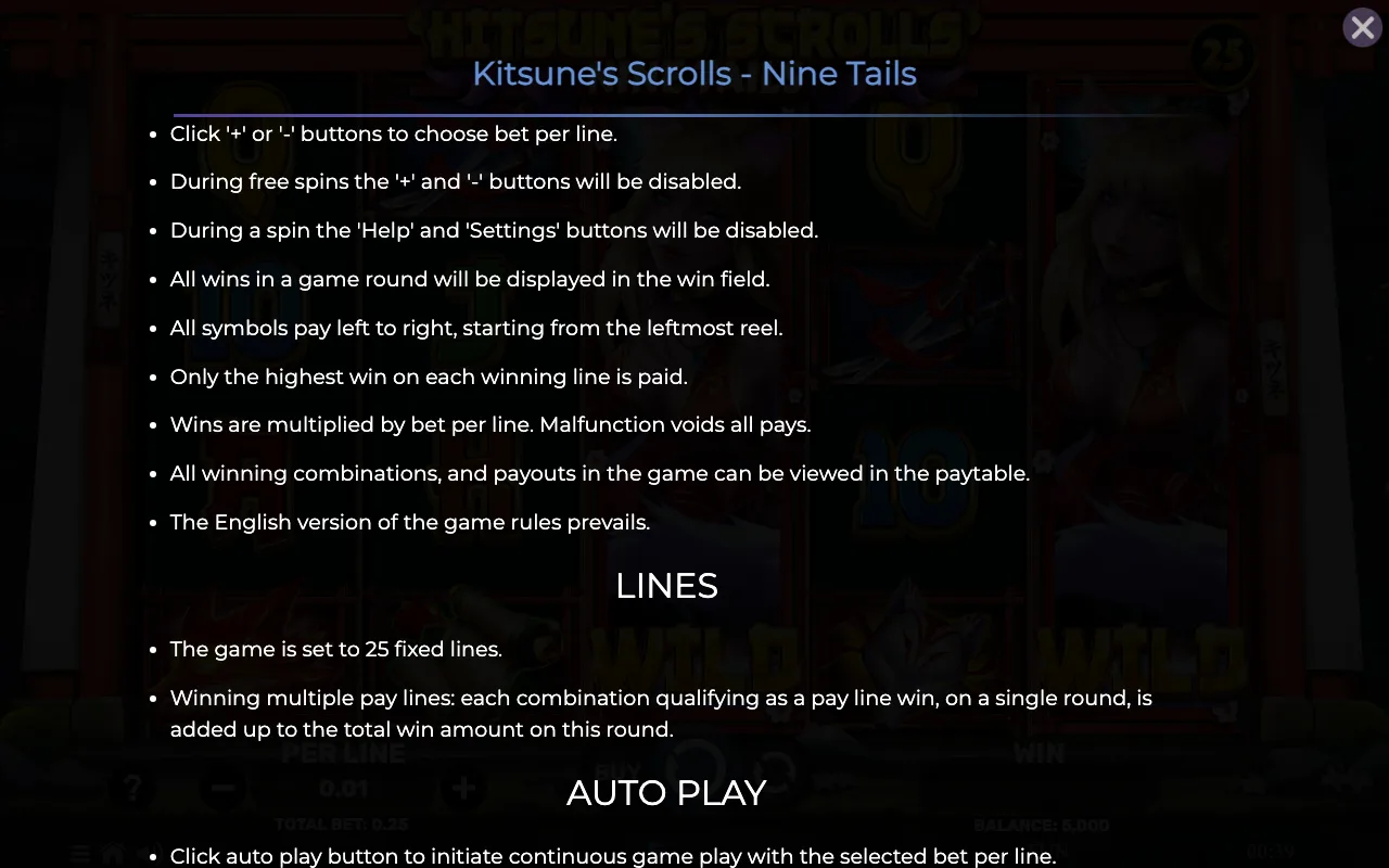 Game rules, page 7 — Kitsunes Scrolls Nine Tails