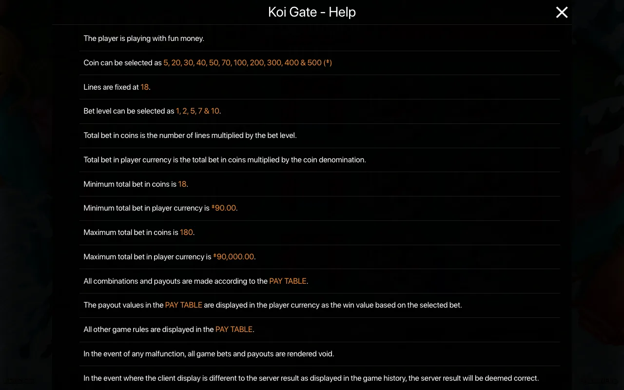 Game rules, page 1 — Koi Gate