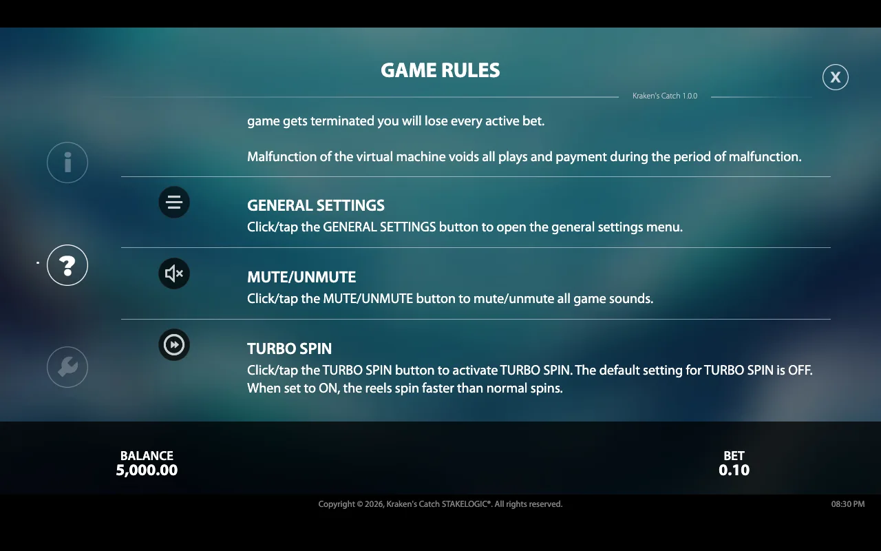 Game rules — Krakens Catch