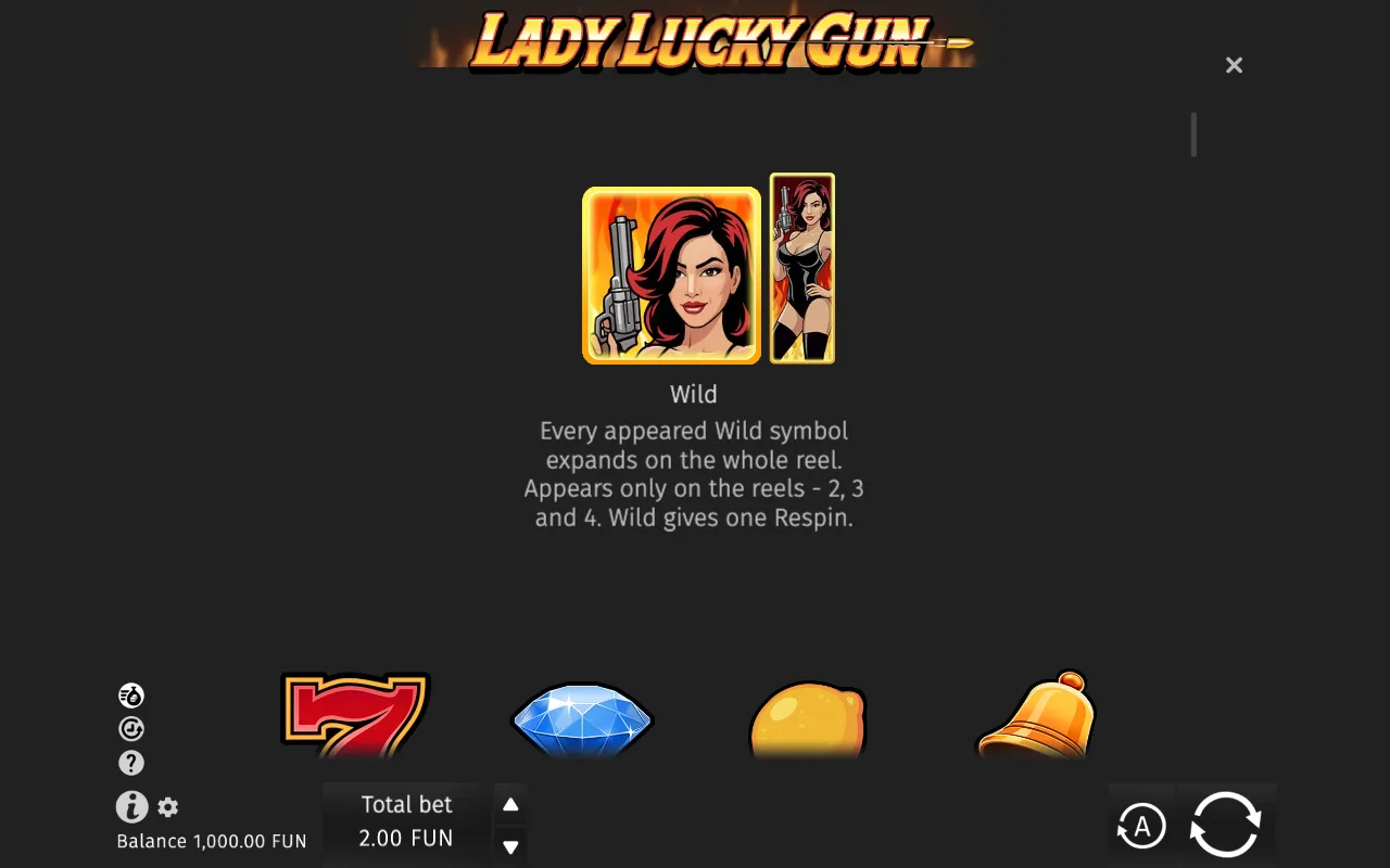 Game rules, page 1 — Lady Lucky Gun