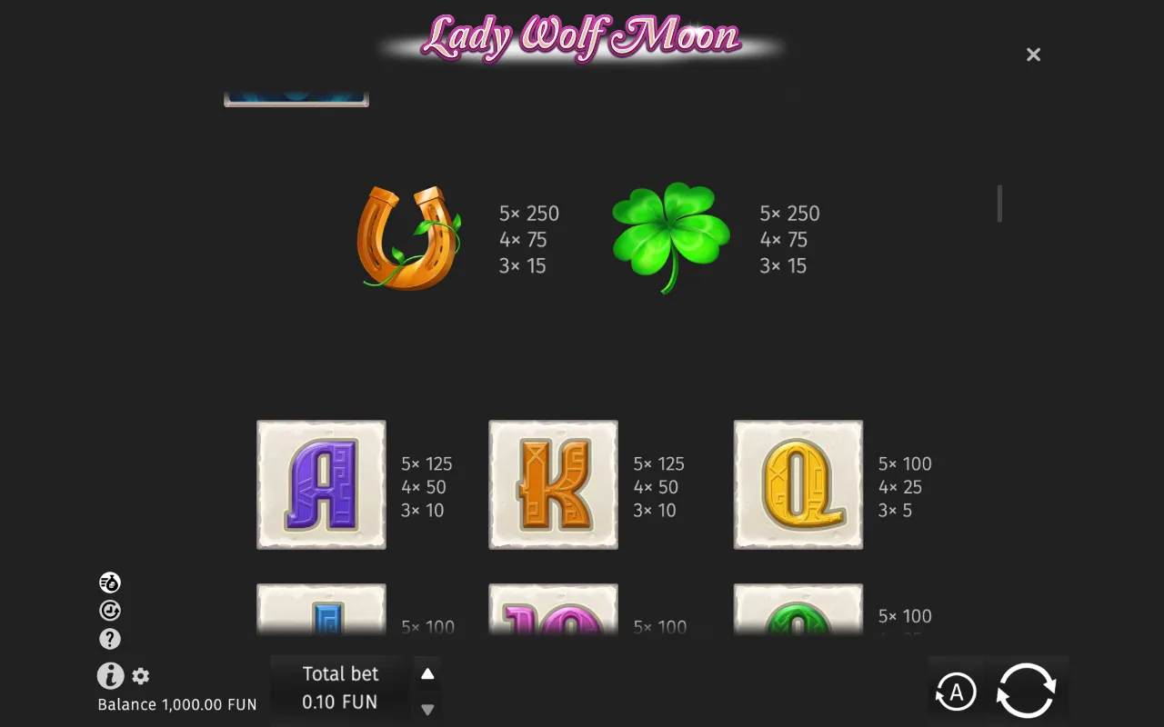 Game rules, page 2 — Lady Wolf Moon