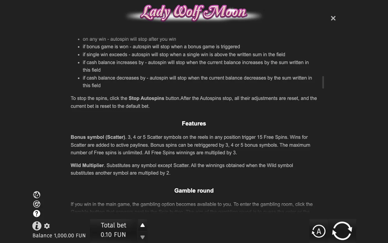 Game rules, page 7 — Lady Wolf Moon