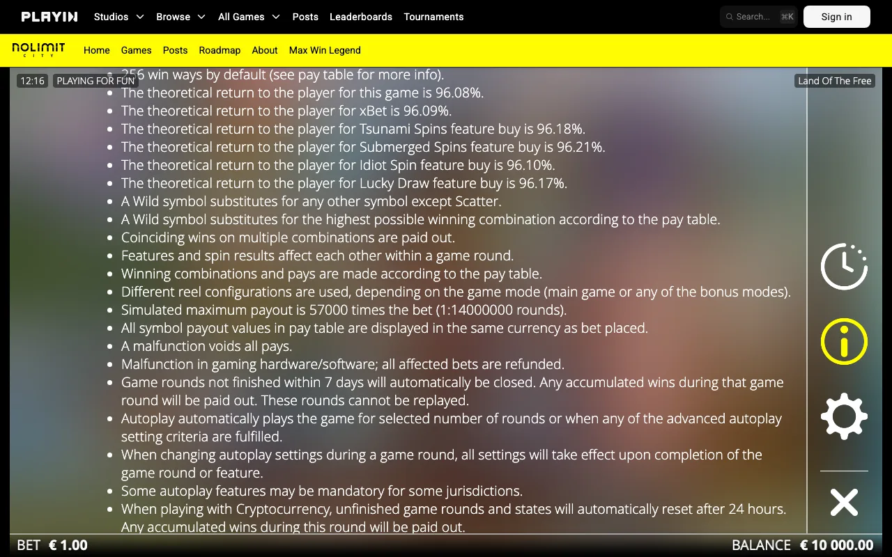 Game rules, page 3 — Land Of The Free