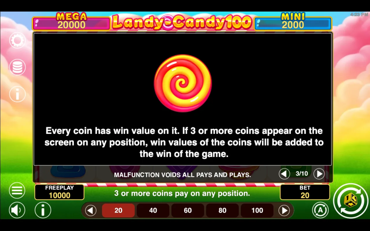 Game rules, page 3 — Landy Candy 100