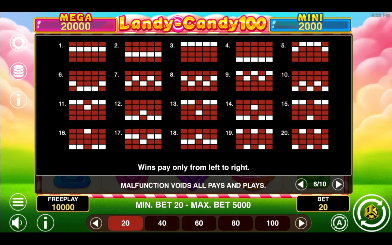 Game rules, page 5 — Landy Candy 100