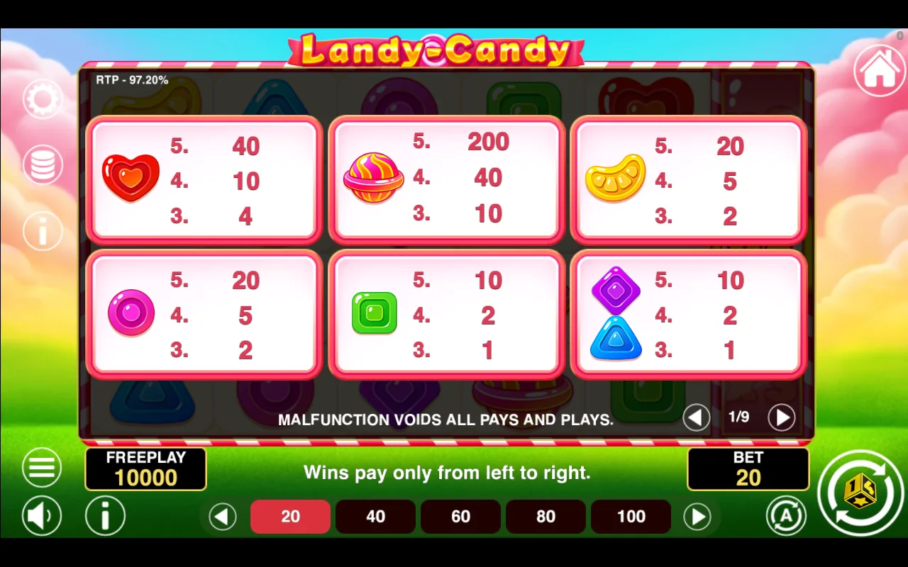 Game rules, page 1 — Landy Candy