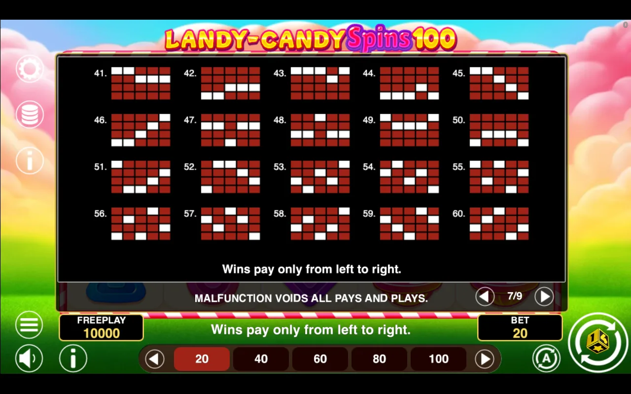 Game rules, page 7 — Landy Candy Spins 100