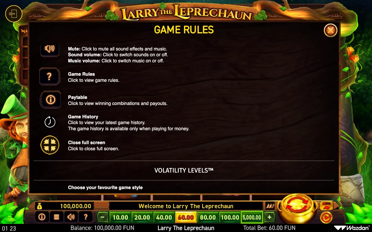 Game rules, page 5 — Larry The Leprechaun