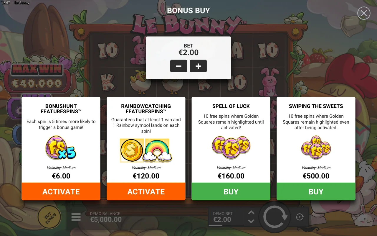 Buying the feature — Le Bunny