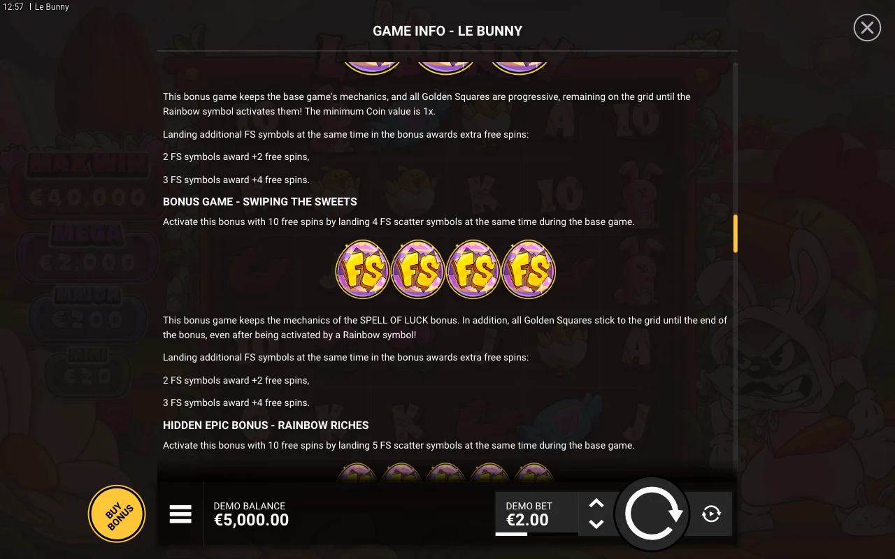 Game rules, page 5 — Le Bunny