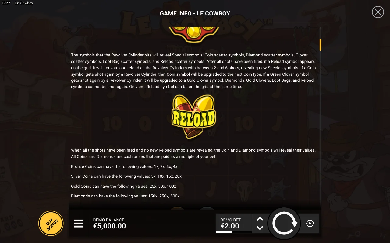 Game rules, page 2 — Le Cowboy
