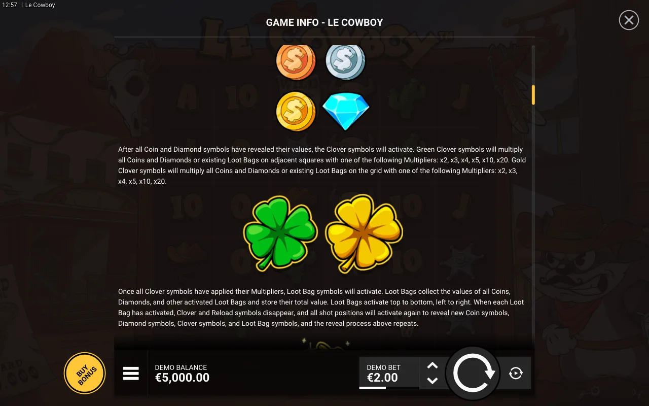 Game rules, page 3 — Le Cowboy