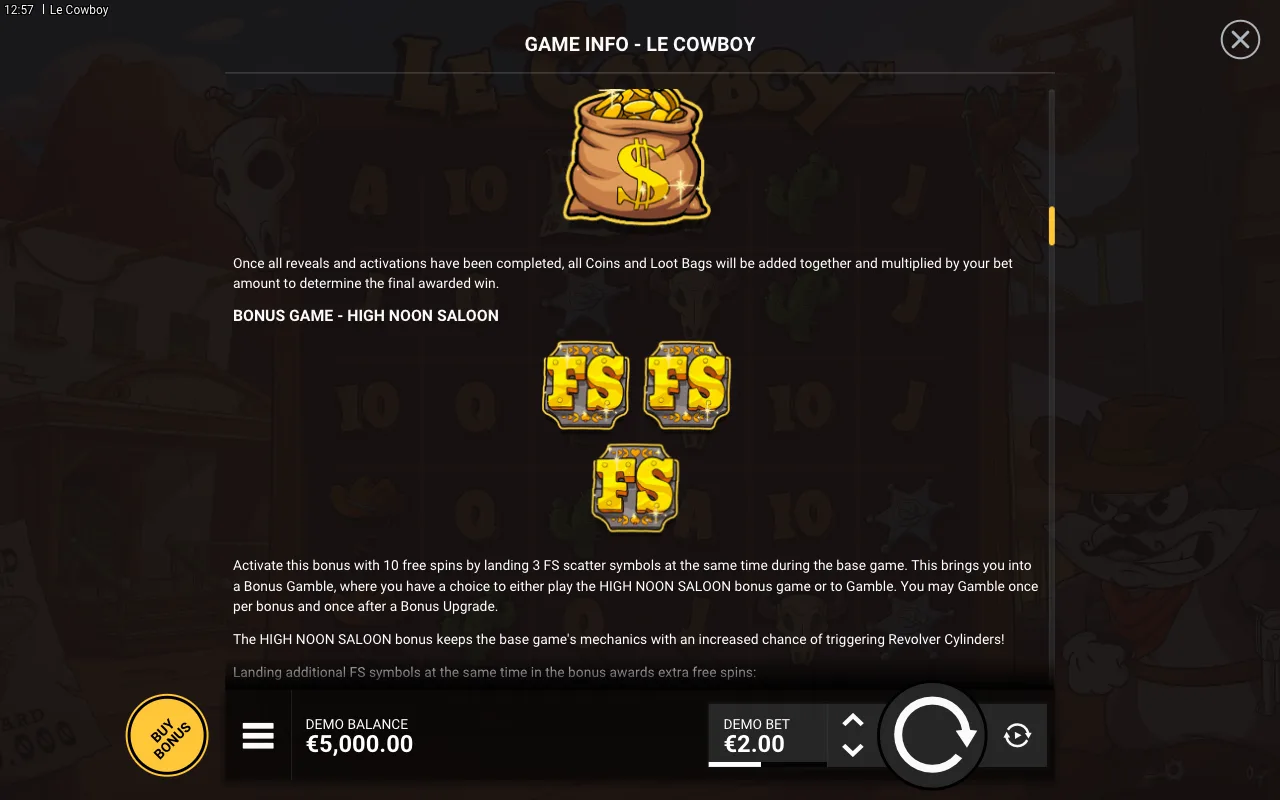 Game rules, page 4 — Le Cowboy