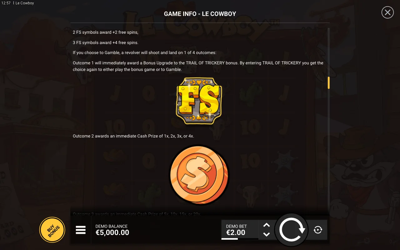 Game rules, page 5 — Le Cowboy