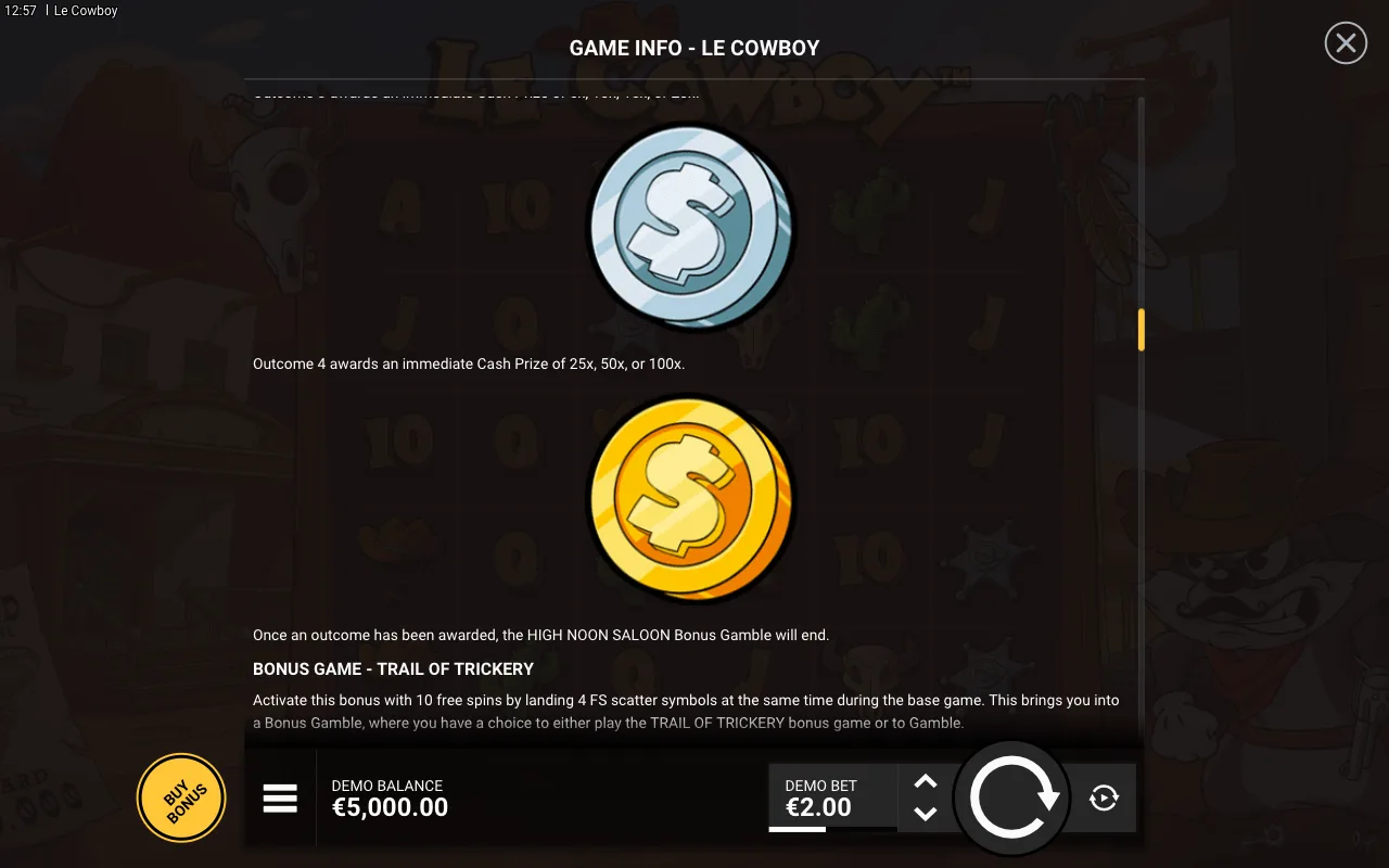Game rules, page 6 — Le Cowboy