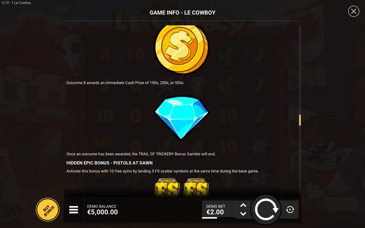 Game rules, page 9 — Le Cowboy
