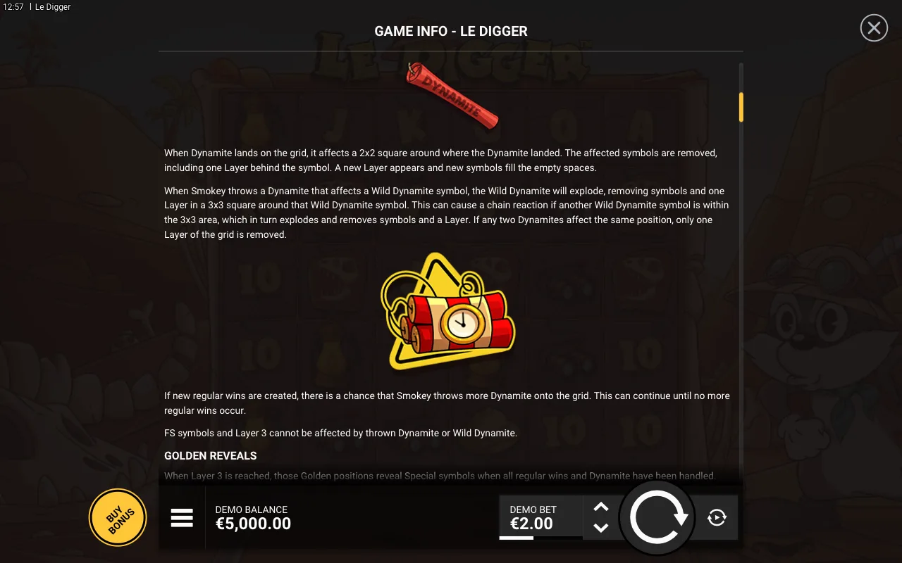 Game rules, page 2 — Le Digger