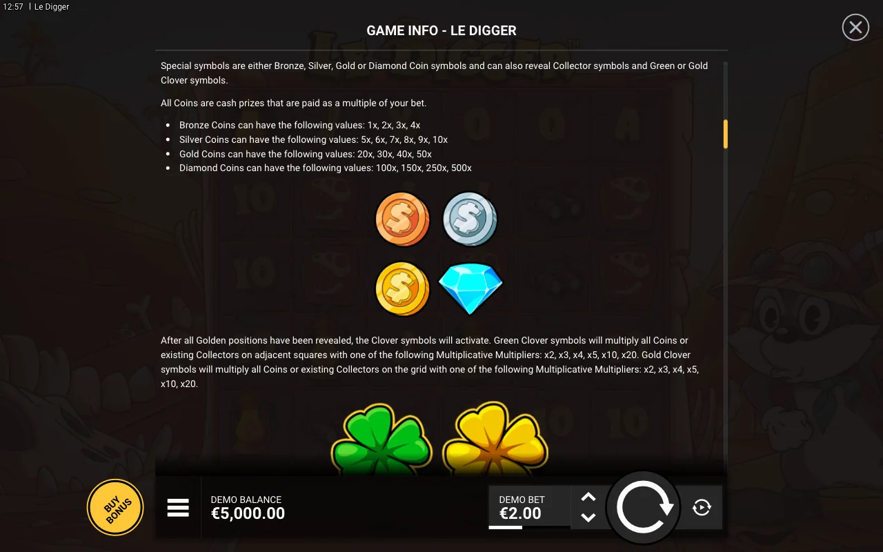 Game rules, page 3 — Le Digger
