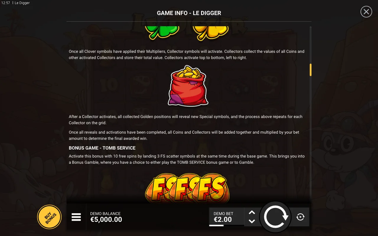 Game rules, page 4 — Le Digger