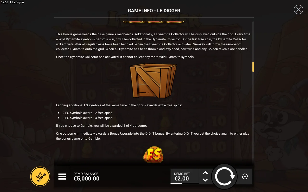Game rules, page 5 — Le Digger