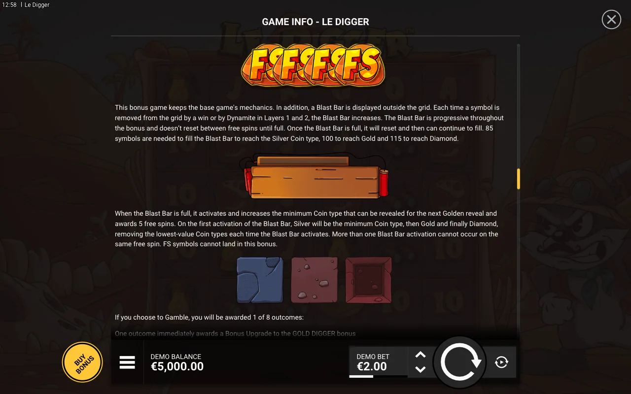 Game rules, page 7 — Le Digger