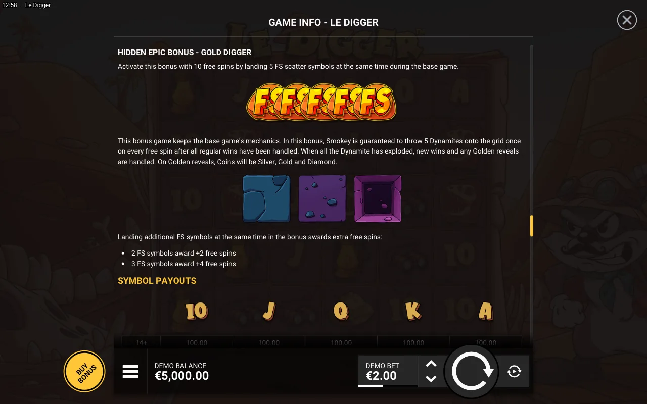 Game rules, page 9 — Le Digger