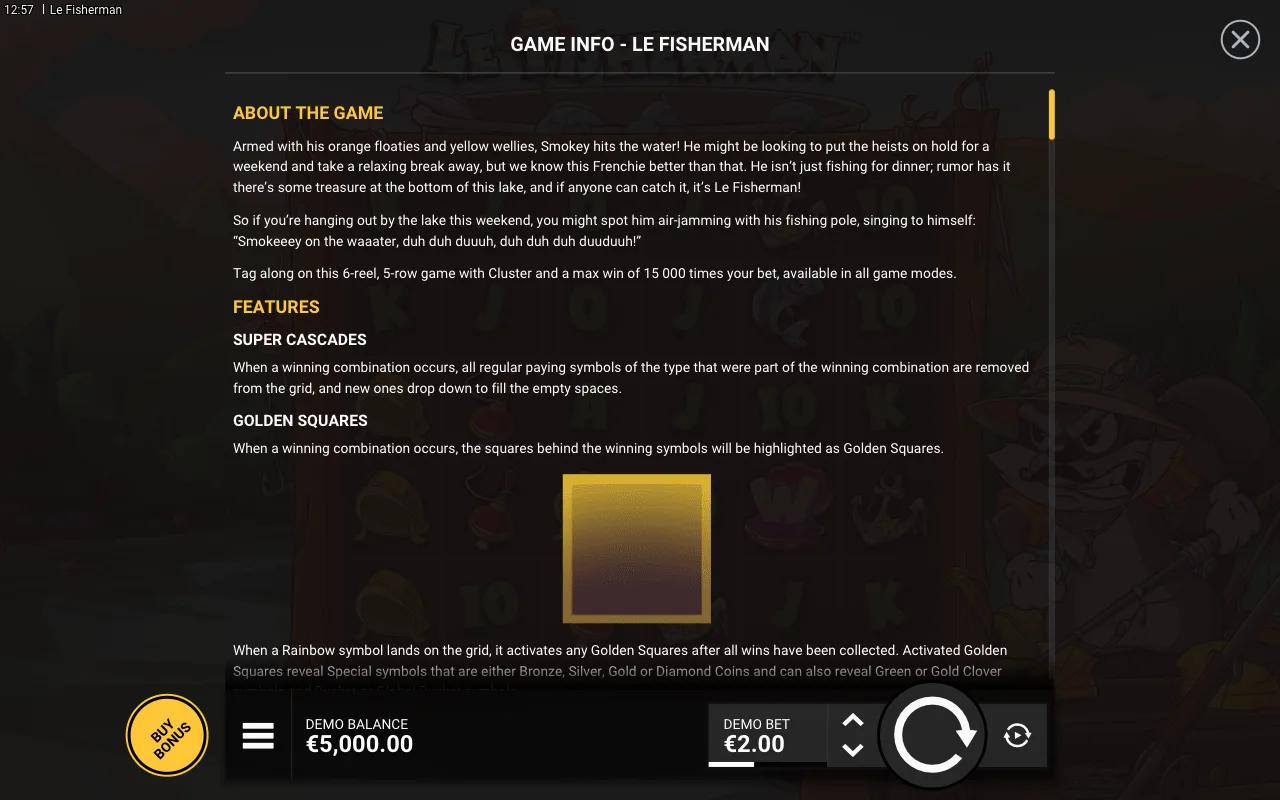 Game rules, page 1 — Le Fisherman