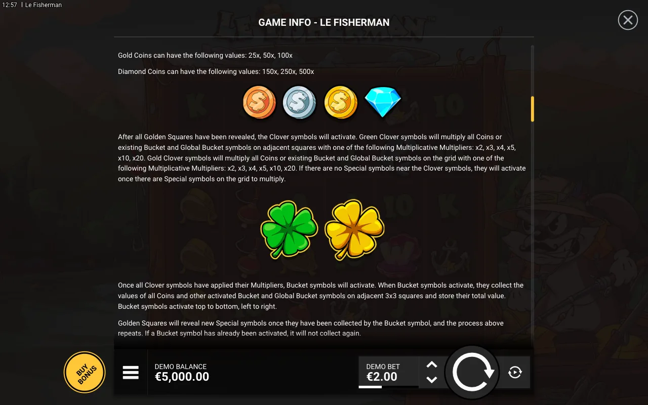 Game rules, page 3 — Le Fisherman
