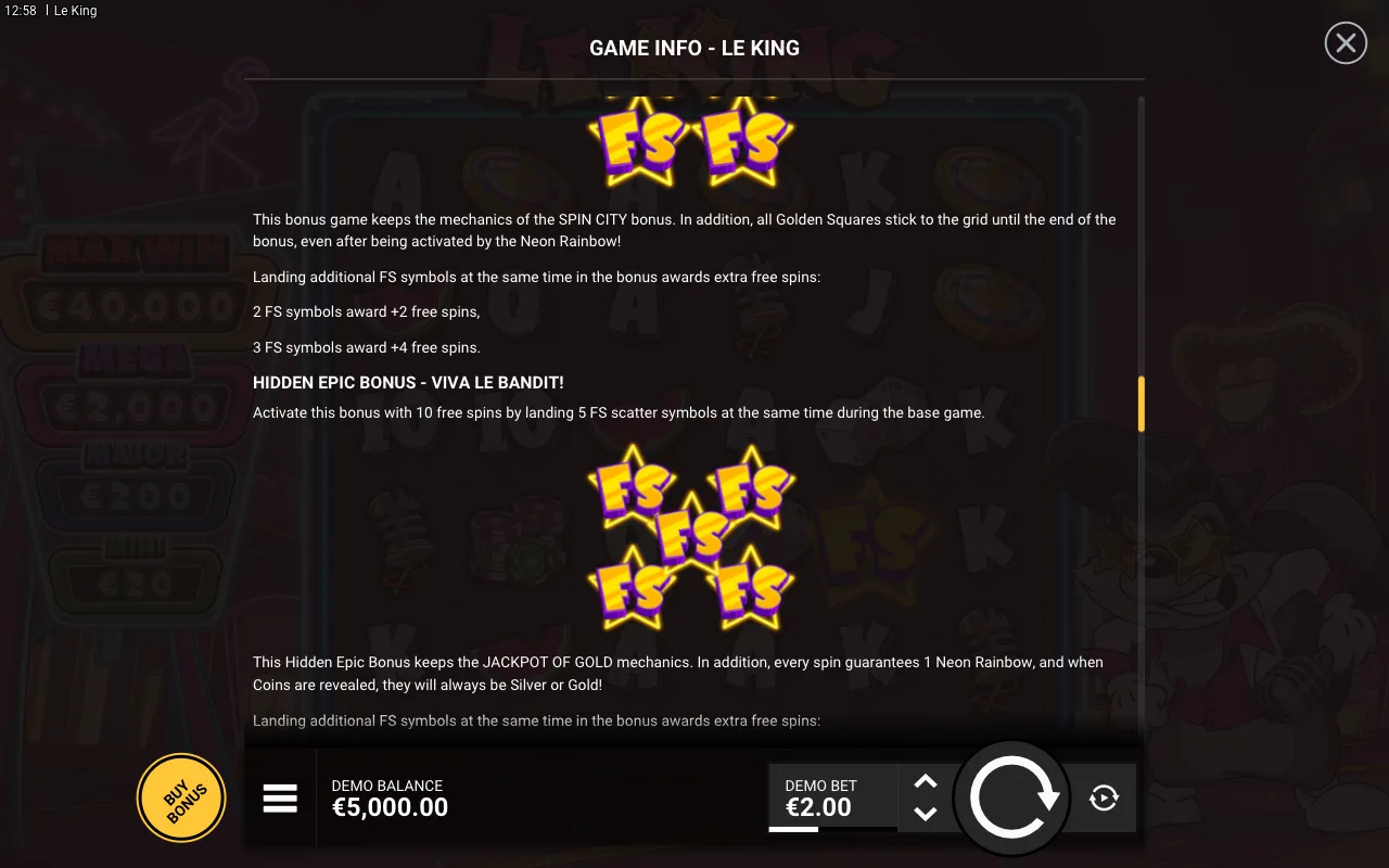 Game rules, page 6 — Le King
