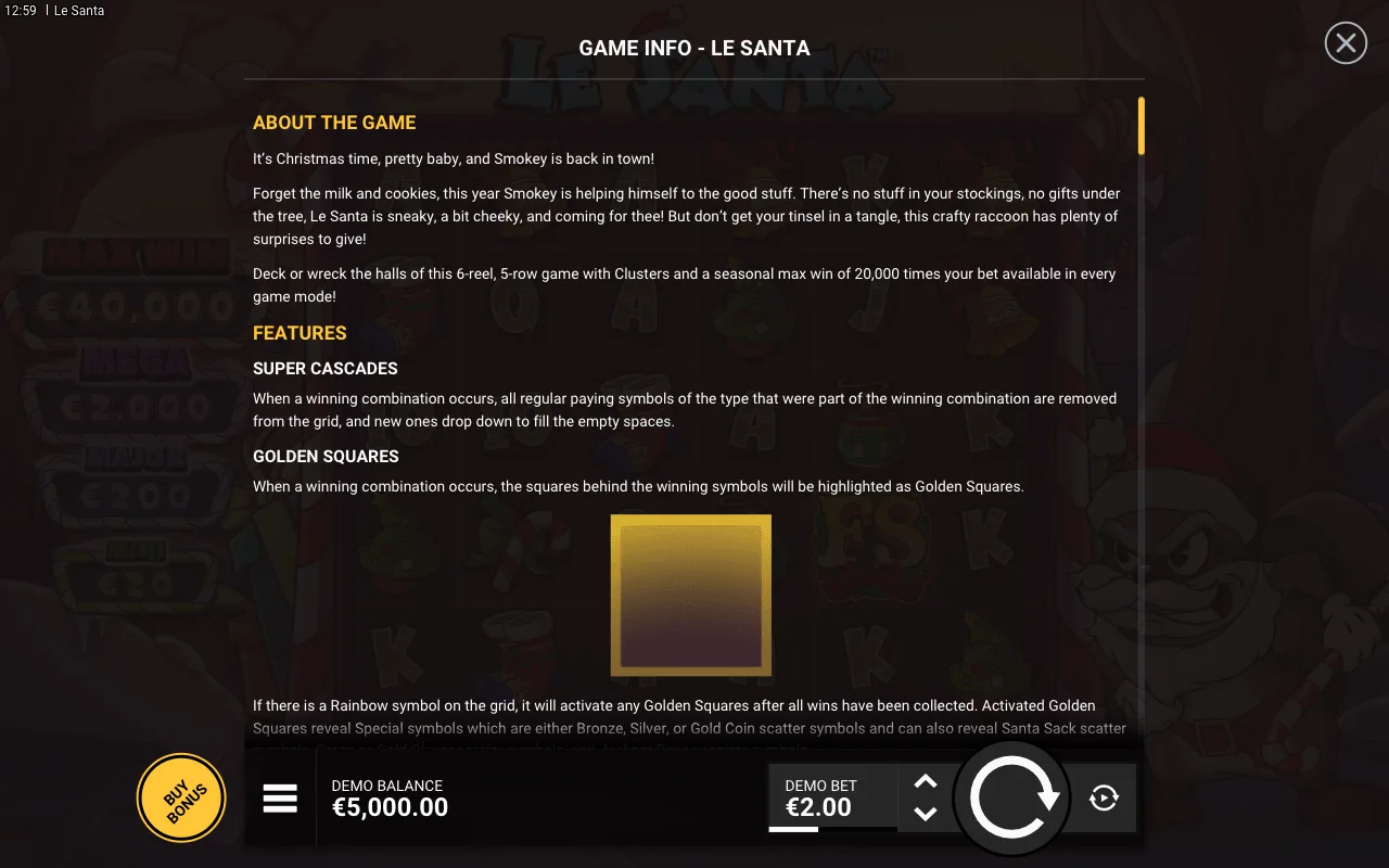 Game rules, page 1 — Le Santa