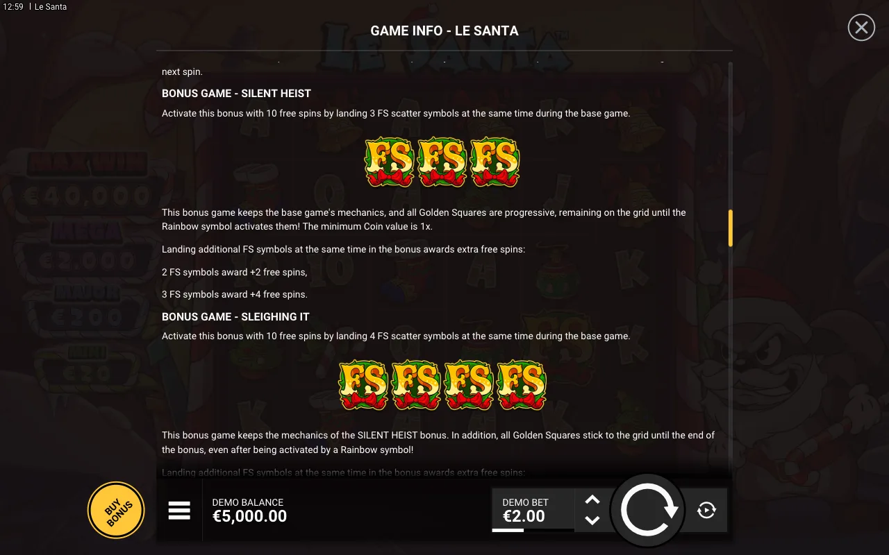 Game rules, page 5 — Le Santa