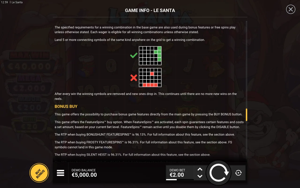 Game rules, page 8 — Le Santa