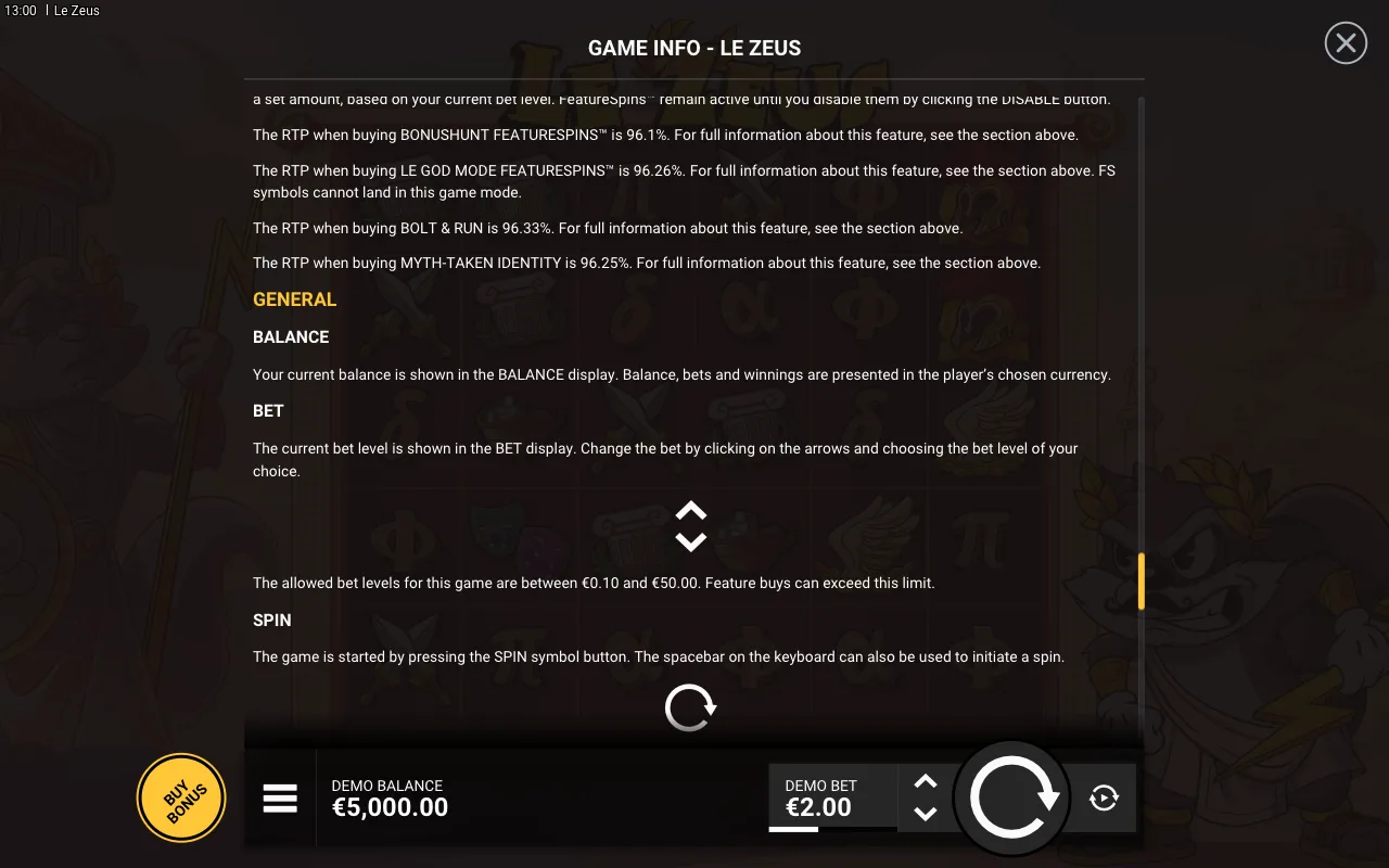 Game rules, page 9 — Le Zeus