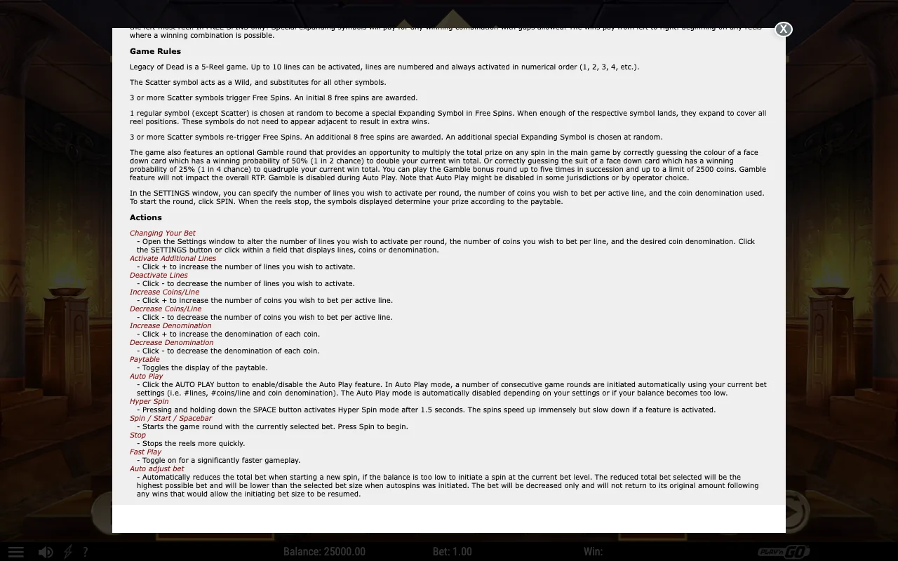 Game rules, page 2 — Legacy of Dead