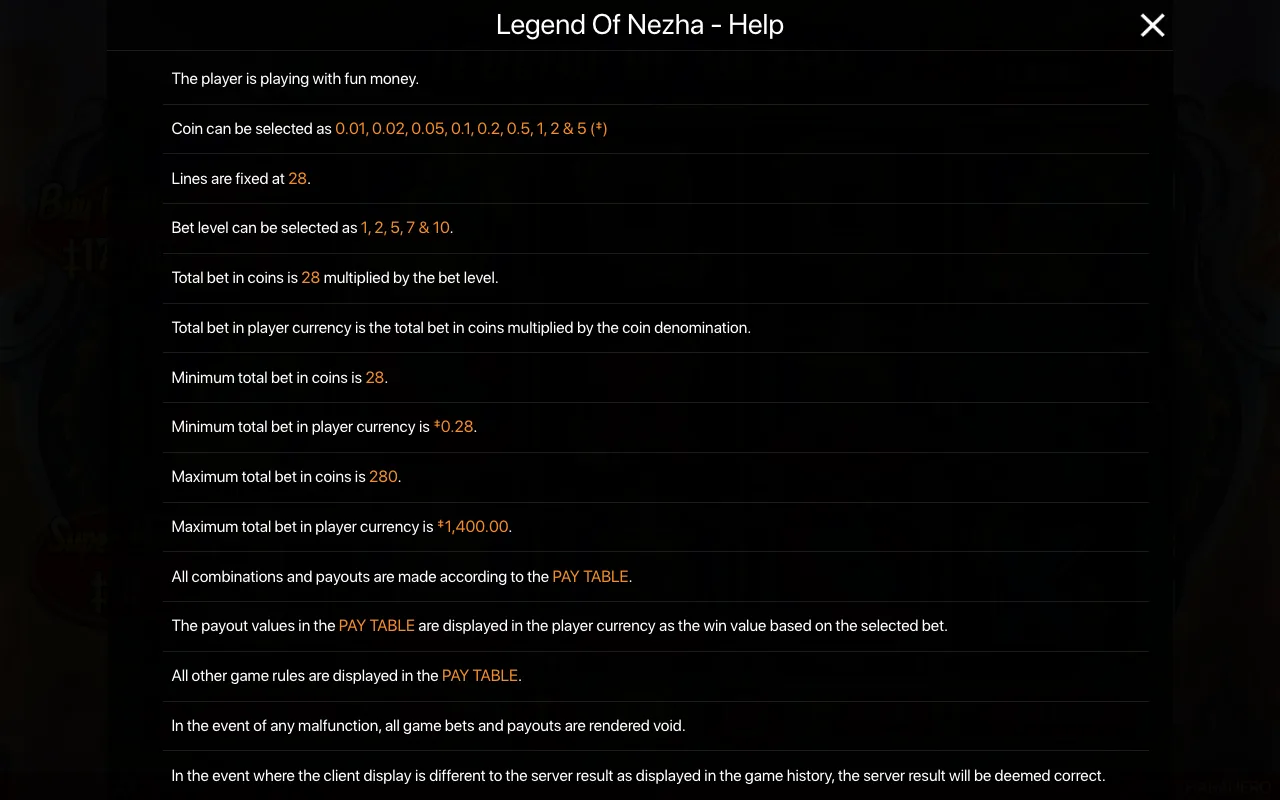 Règles du jeu, page 1 — Legend Of Nezha