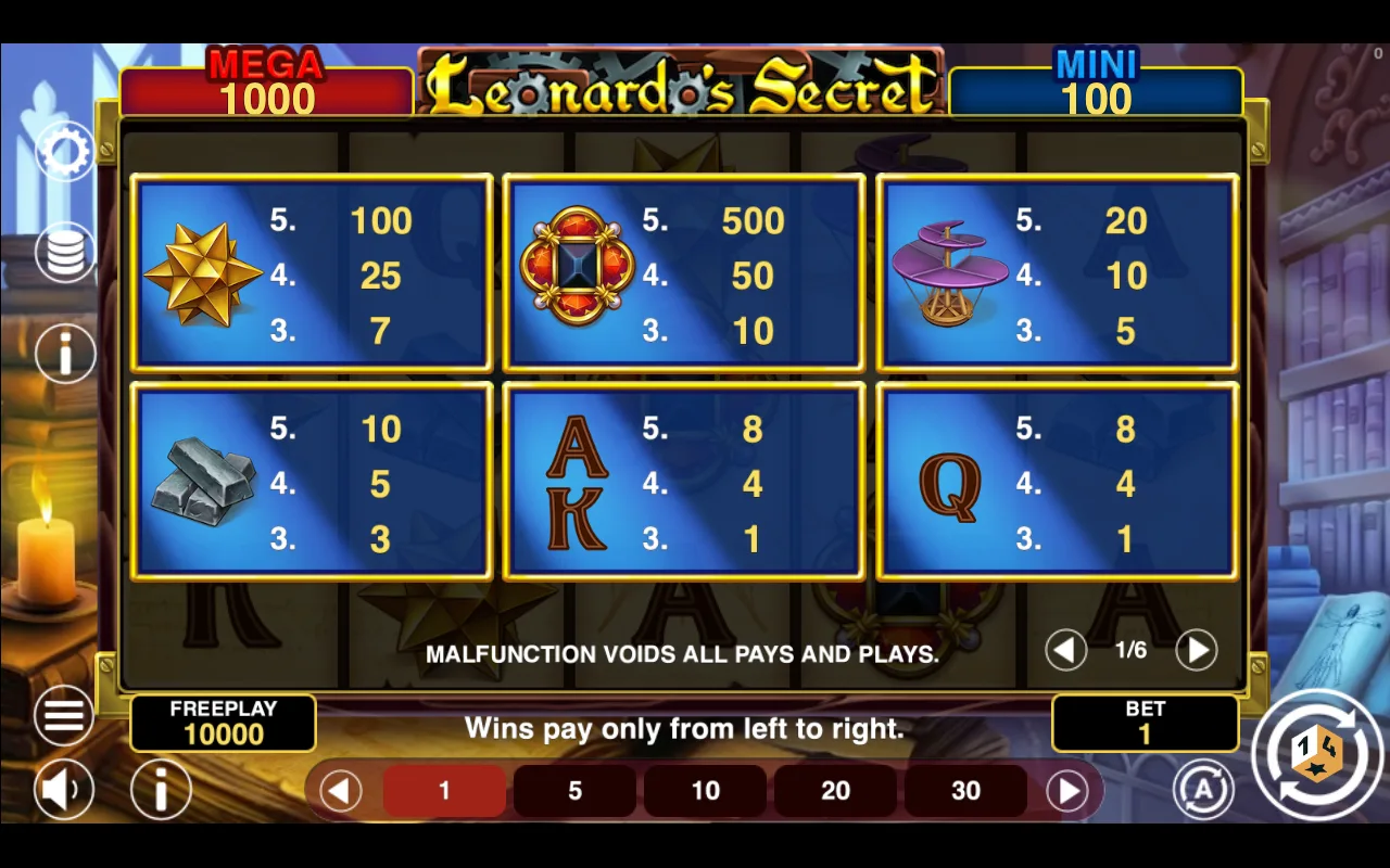 Game rules, page 1 — Leonardos Secret