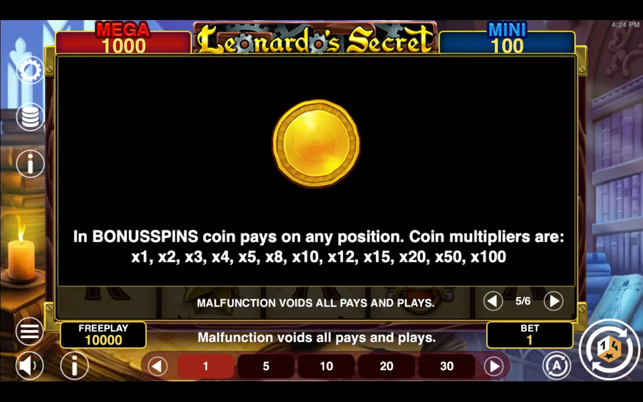Game rules, page 5 — Leonardos Secret