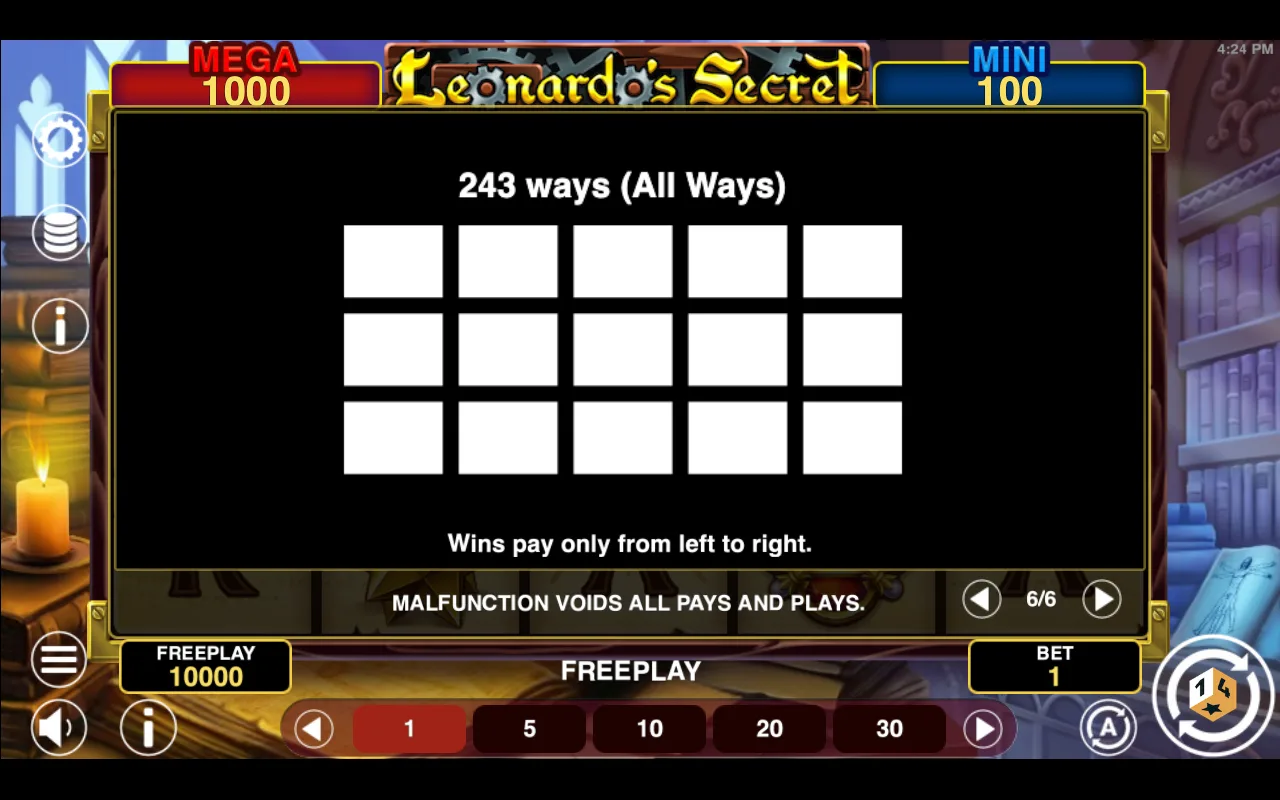Game rules, page 6 — Leonardos Secret
