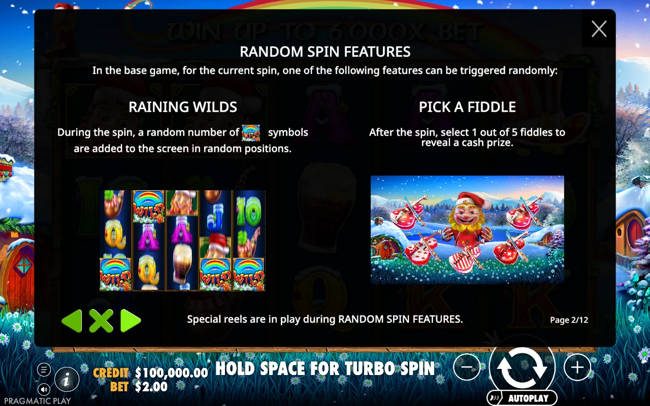 Random spin features — Leprechaun Carol
