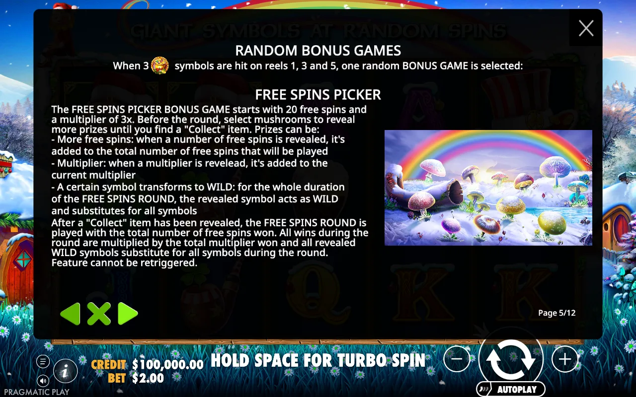 Random bonus games — Leprechaun Carol
