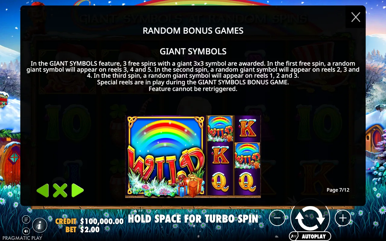Random bonus games — Leprechaun Carol
