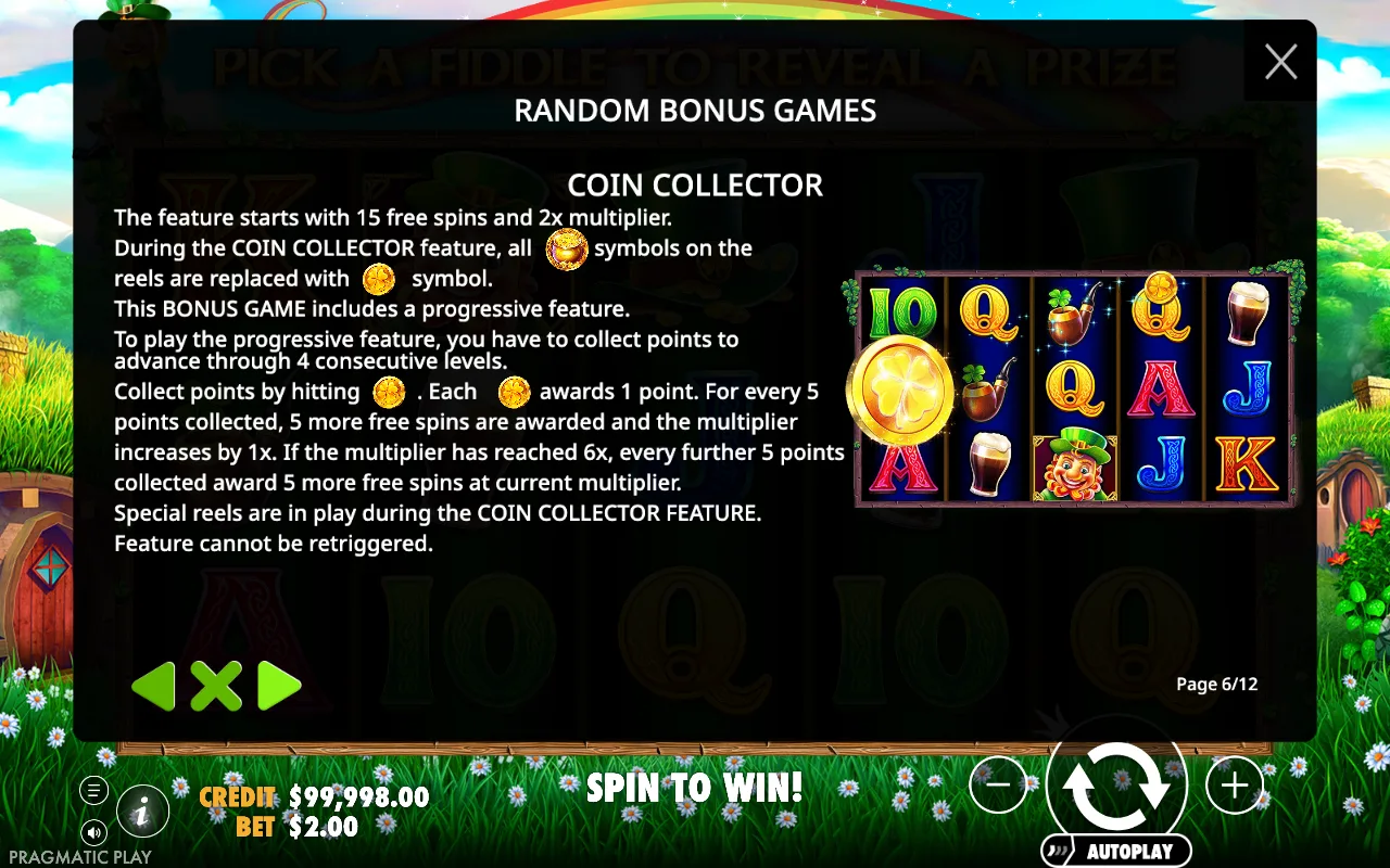 Random bonus games — Leprechaun Song