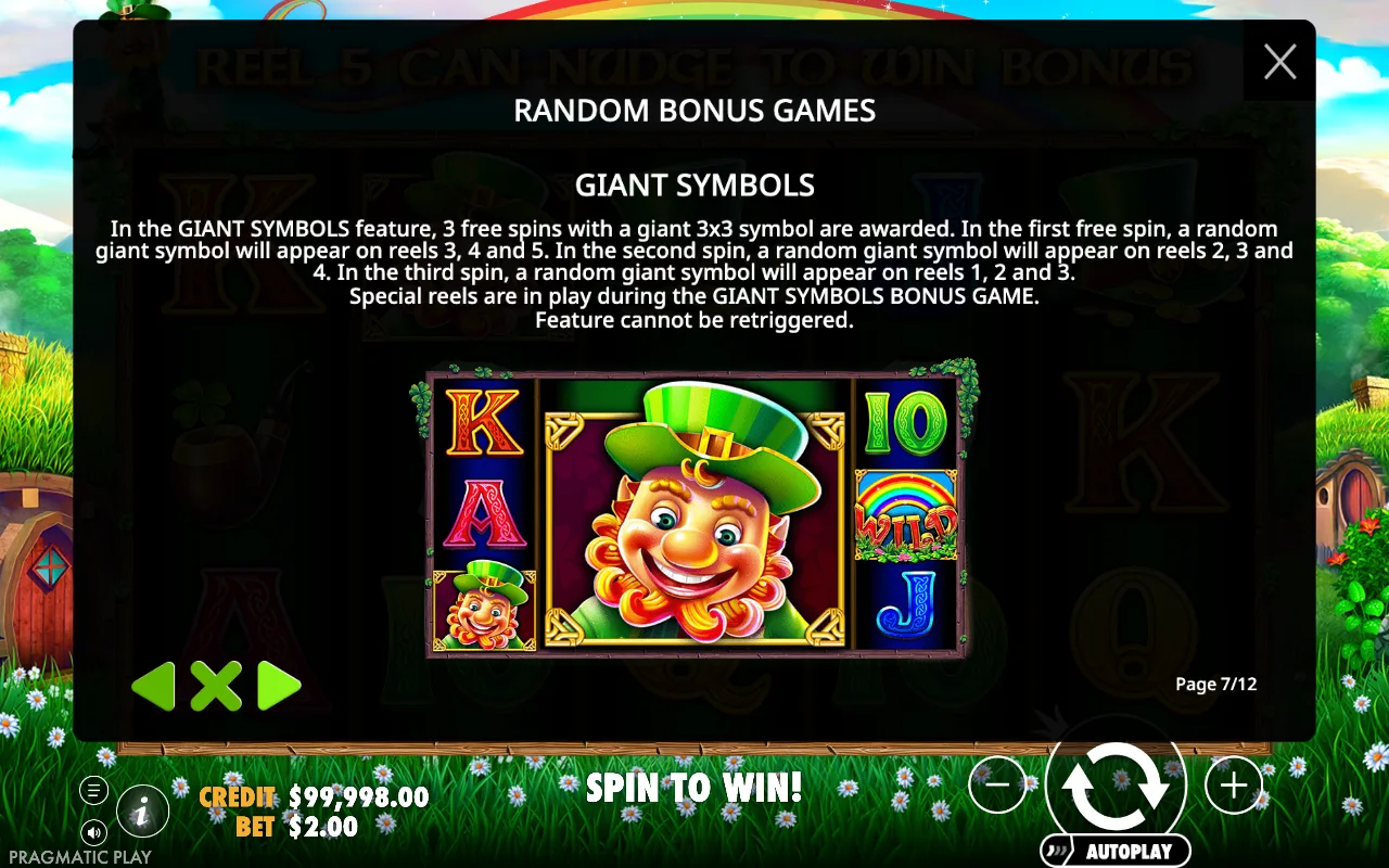 Random bonus games — Leprechaun Song