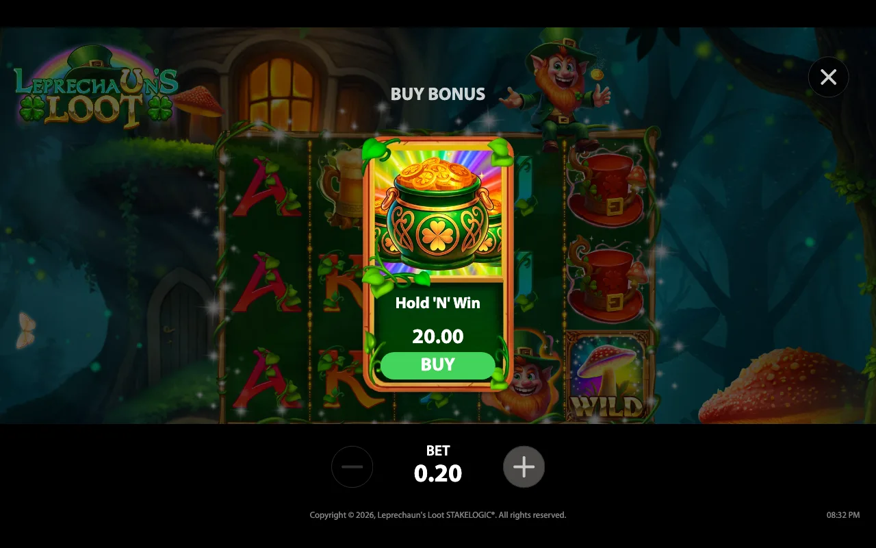 Buying the feature — Leprechauns Loot