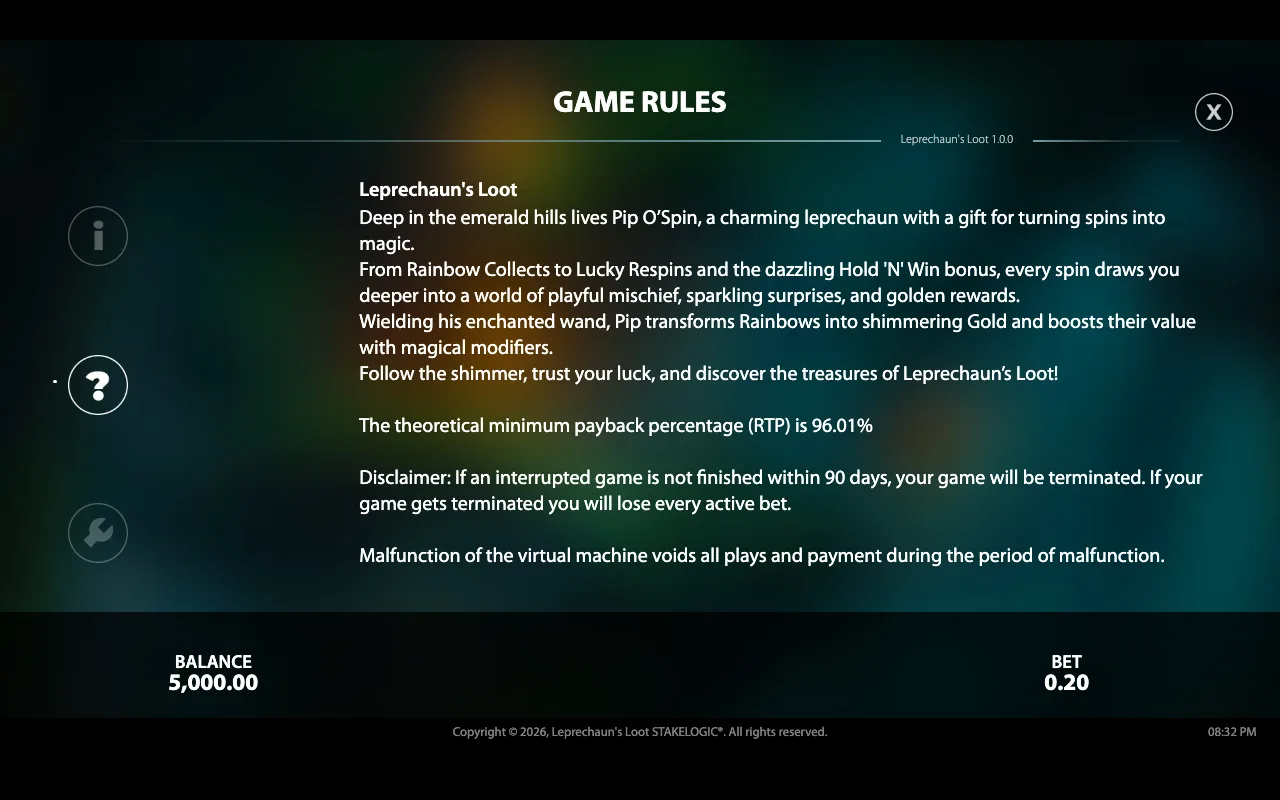 Game rules — Leprechauns Loot