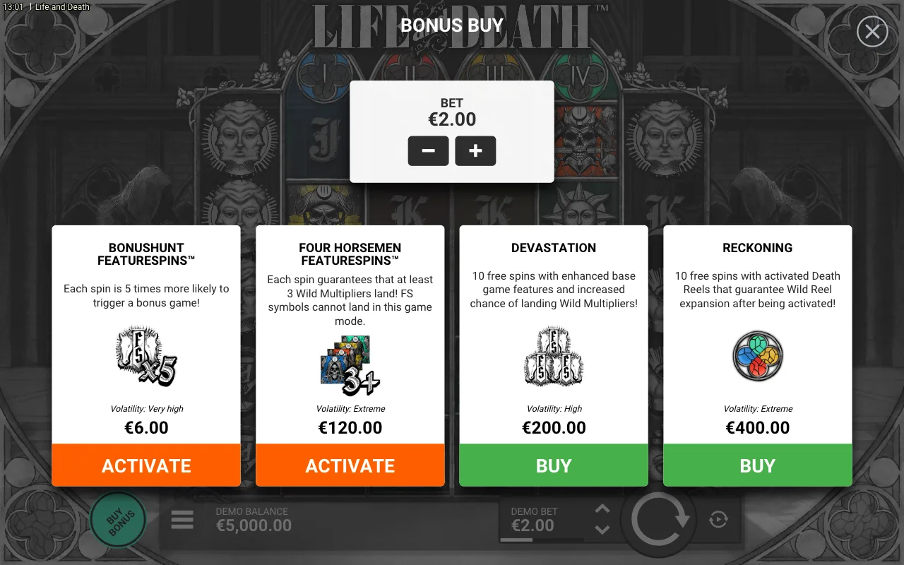 Buying the feature — Life and Death